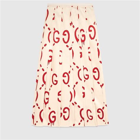 gucci jersey skirt|Gucci swan skirt.